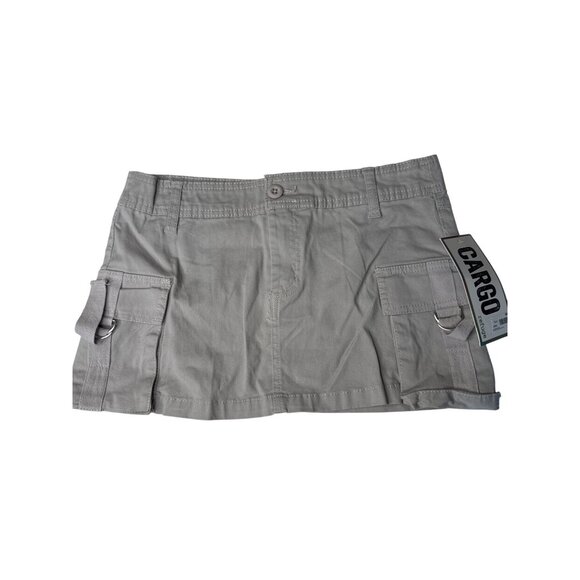 Refuge Womens Gray Cargo Mini Skirt Size S With Pockets & Belt Loops - Picture 1 of 6